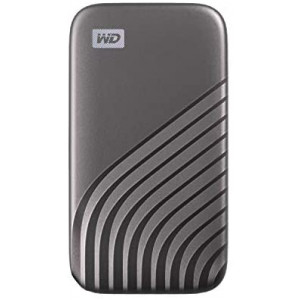 WD My Passport SSD WDBAGF5000AGY - Solid state drive - encrypted - 500 GB - external (portable) - USB 3.2 Gen 2 (USB-C connector) - 256-bit AES - space grey